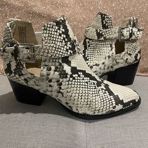 Snake Print Booties